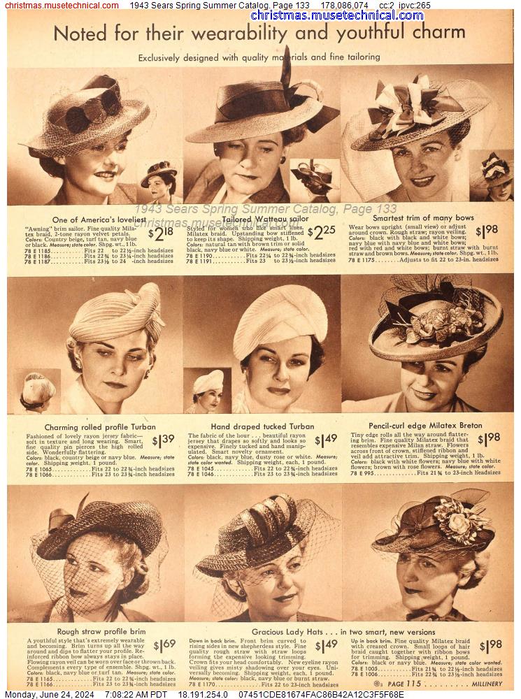 1943 Sears Spring Summer Catalog, Page 133