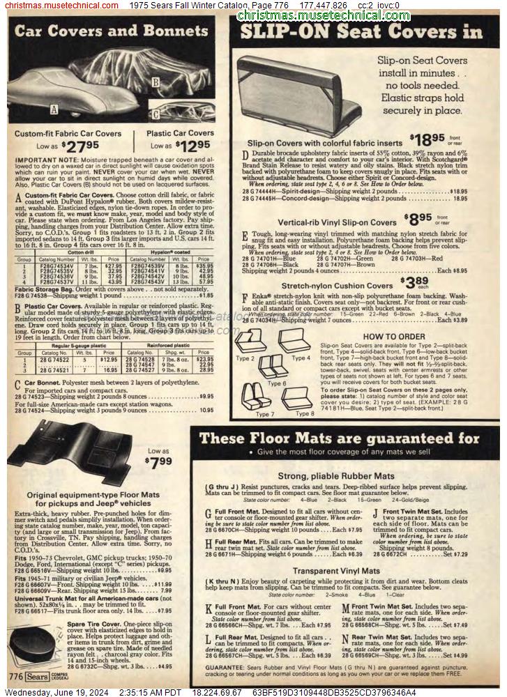 1975 Sears Fall Winter Catalog, Page 776