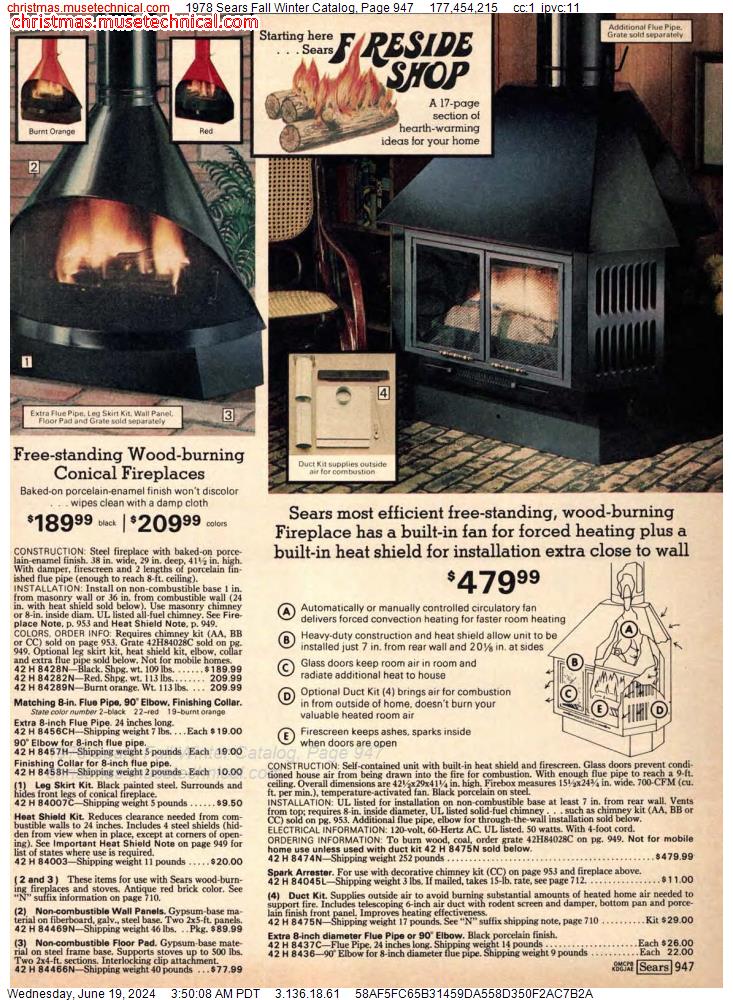 1978 Sears Fall Winter Catalog, Page 947