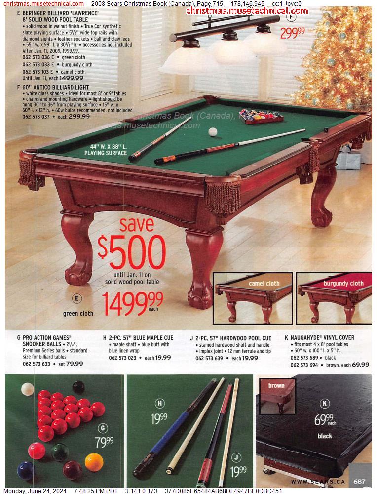 2008 Sears Christmas Book (Canada), Page 715
