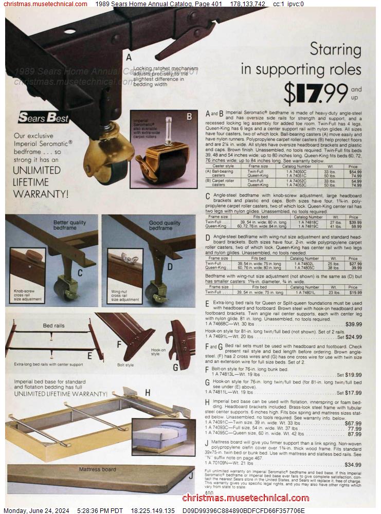 1989 Sears Home Annual Catalog, Page 401
