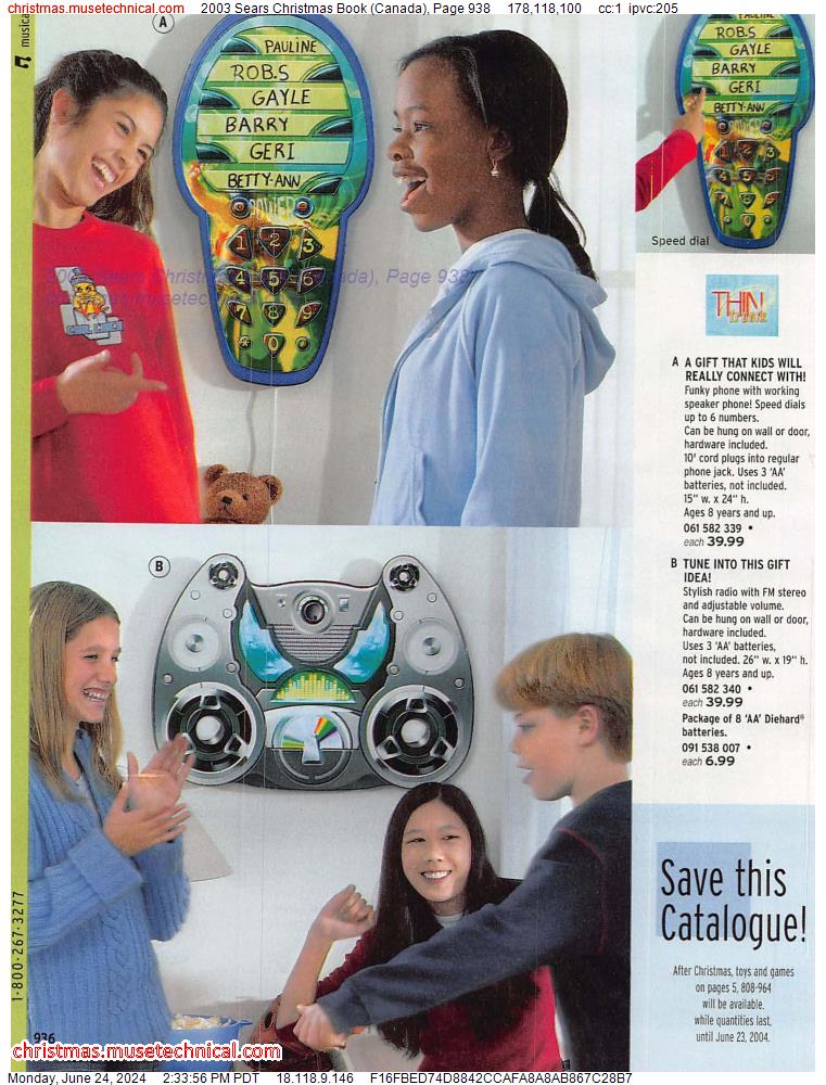 2003 Sears Christmas Book (Canada), Page 938