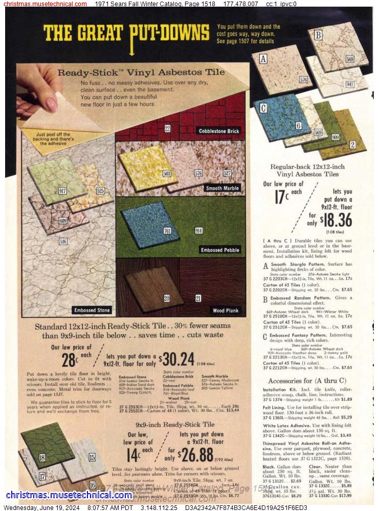 1971 Sears Fall Winter Catalog, Page 1518