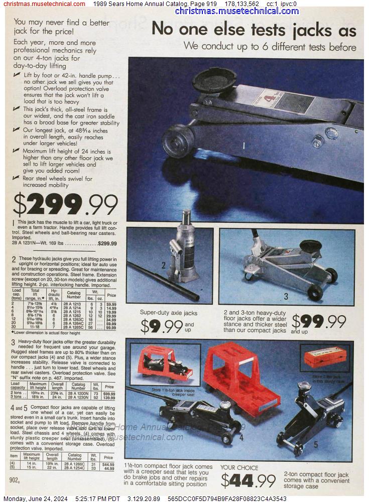 1989 Sears Home Annual Catalog, Page 919