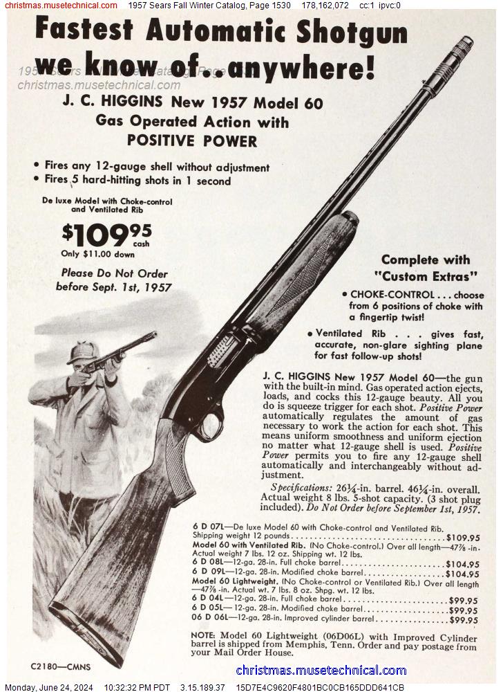 1957 Sears Fall Winter Catalog, Page 1530