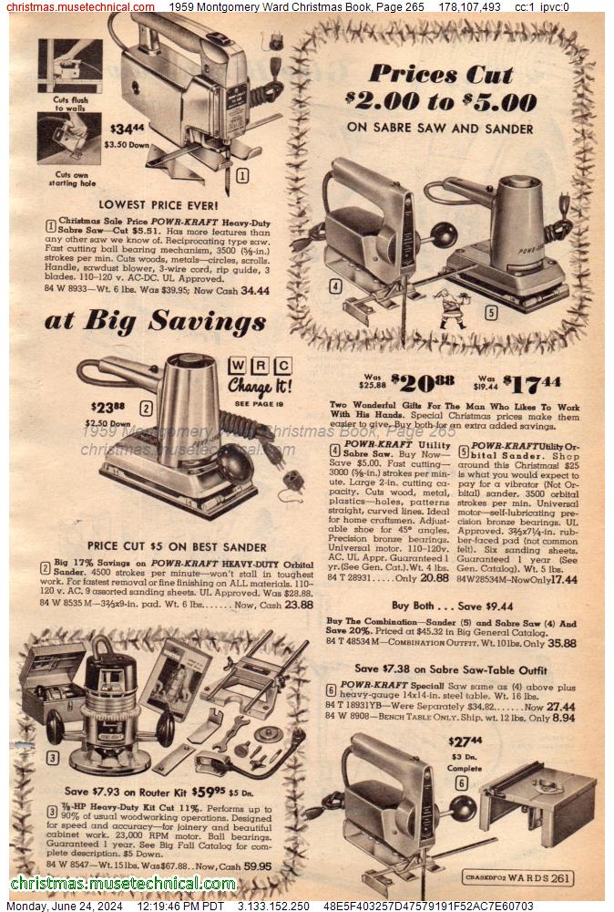 1959 Montgomery Ward Christmas Book, Page 265