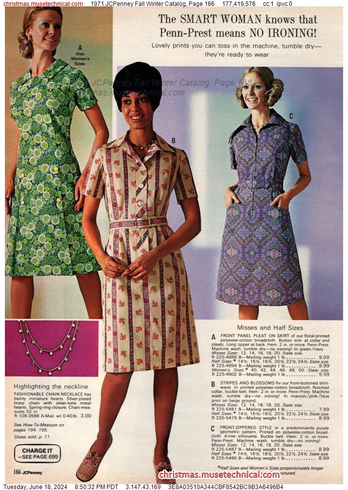 1971 JCPenney Fall Winter Catalog, Page 166