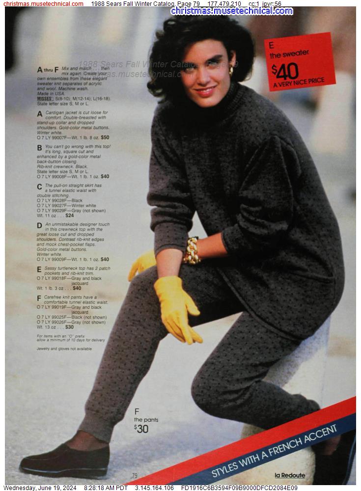 1988 Sears Fall Winter Catalog, Page 79