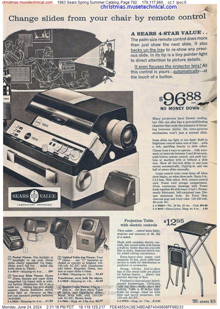 1963 Sears Spring Summer Catalog, Page 792