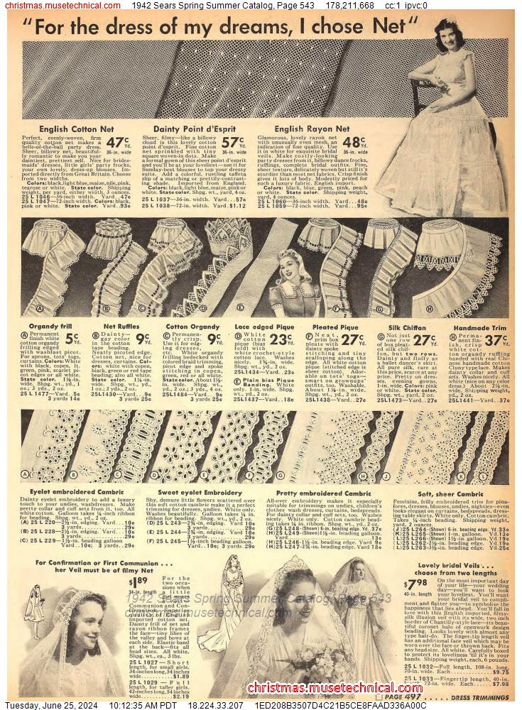1942 Sears Spring Summer Catalog, Page 543