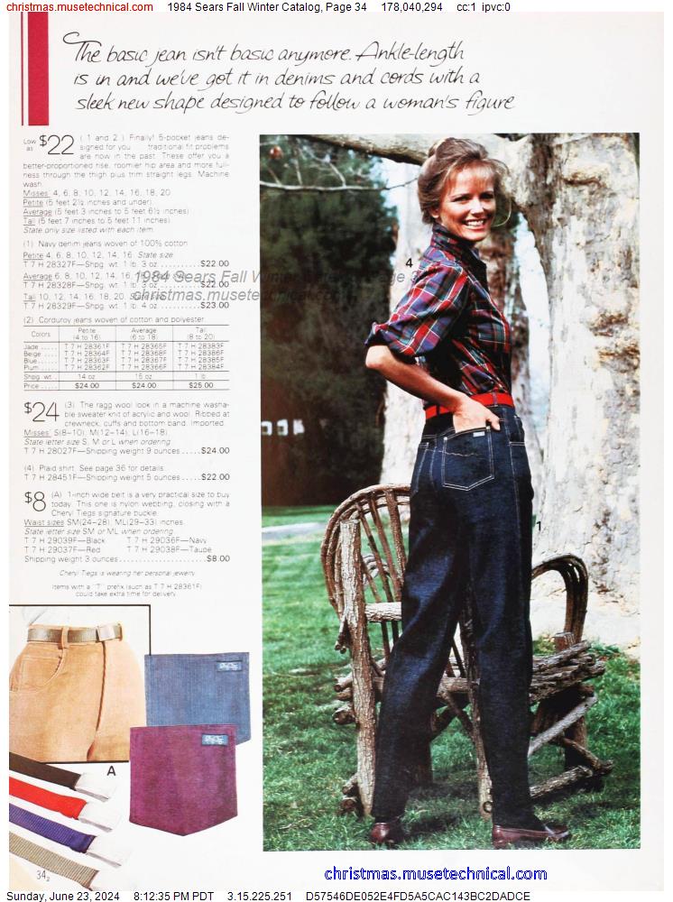 1984 Sears Fall Winter Catalog, Page 34