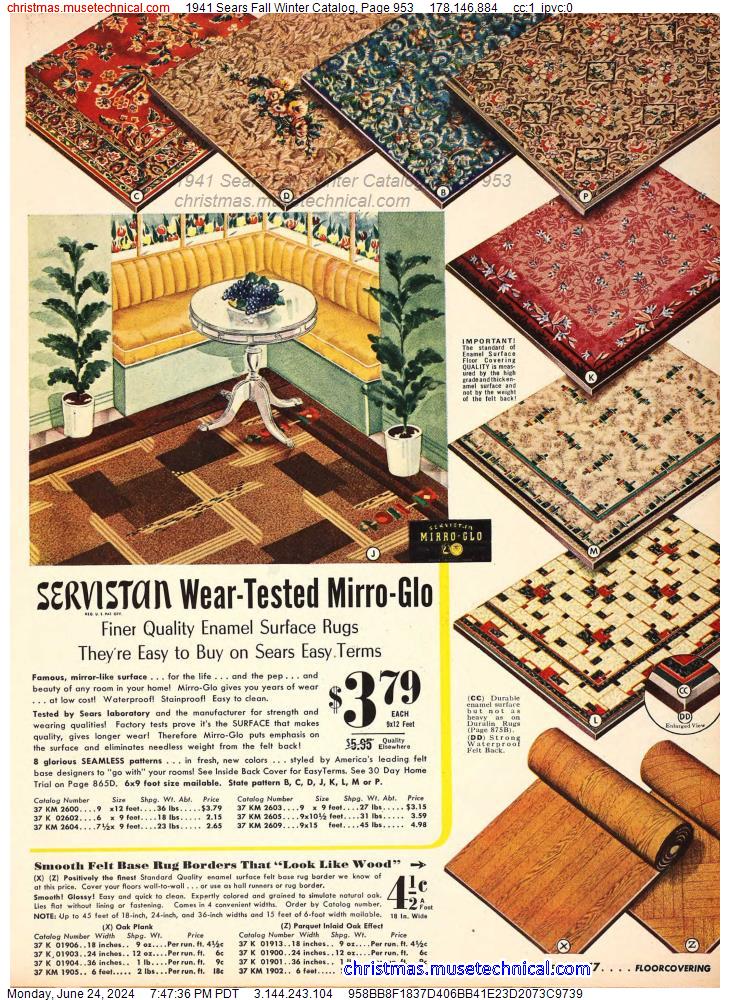 1941 Sears Fall Winter Catalog, Page 953