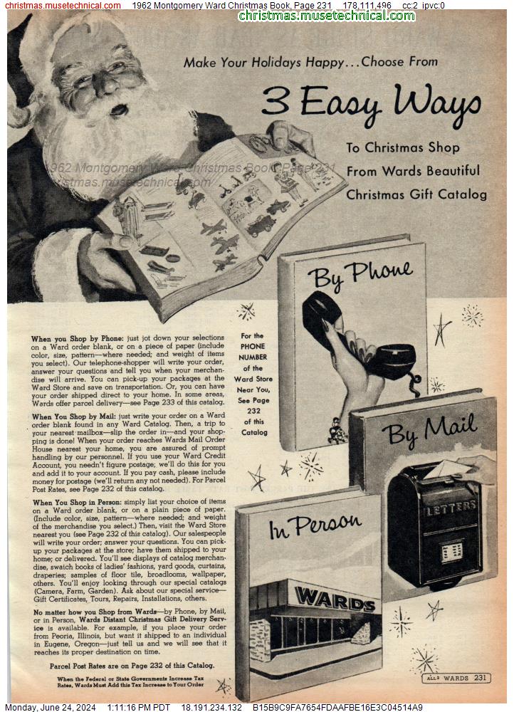 1962 Montgomery Ward Christmas Book, Page 231