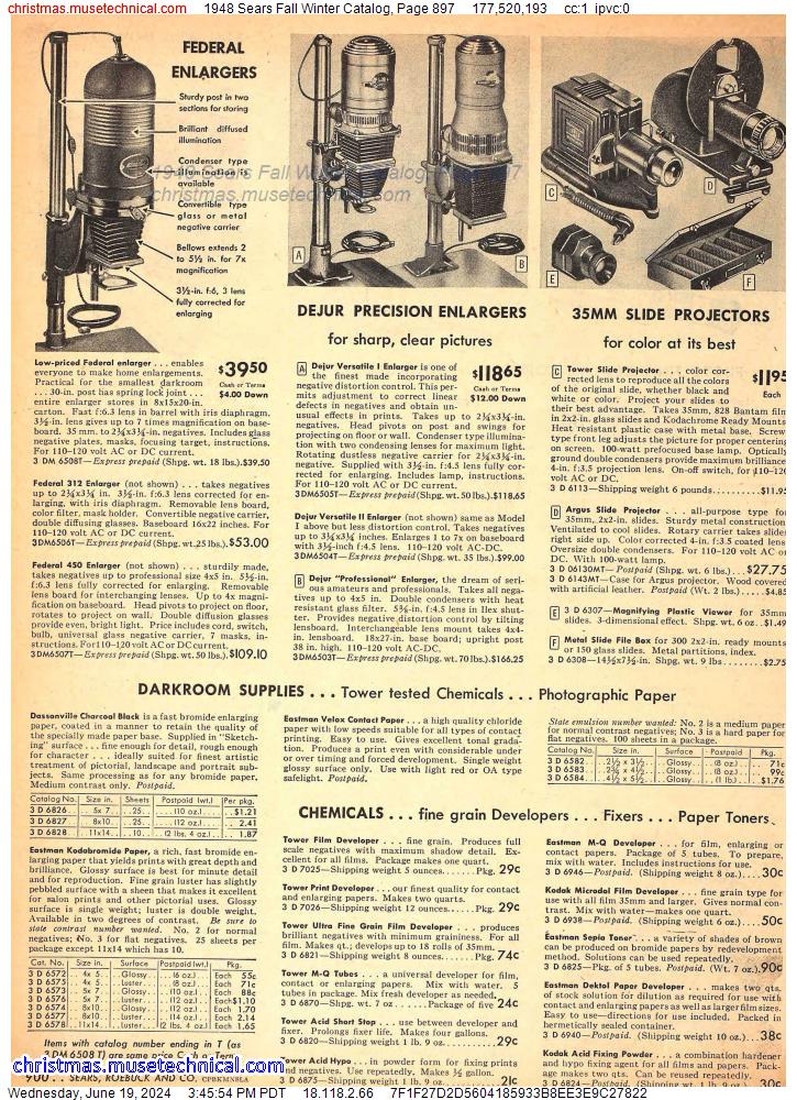 1948 Sears Fall Winter Catalog, Page 897