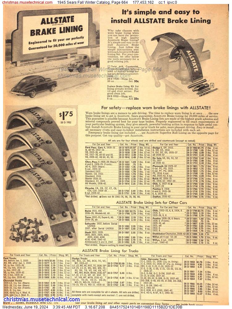 1945 Sears Fall Winter Catalog, Page 664