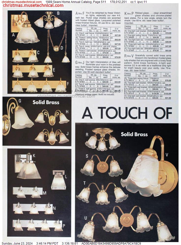 1989 Sears Home Annual Catalog, Page 511