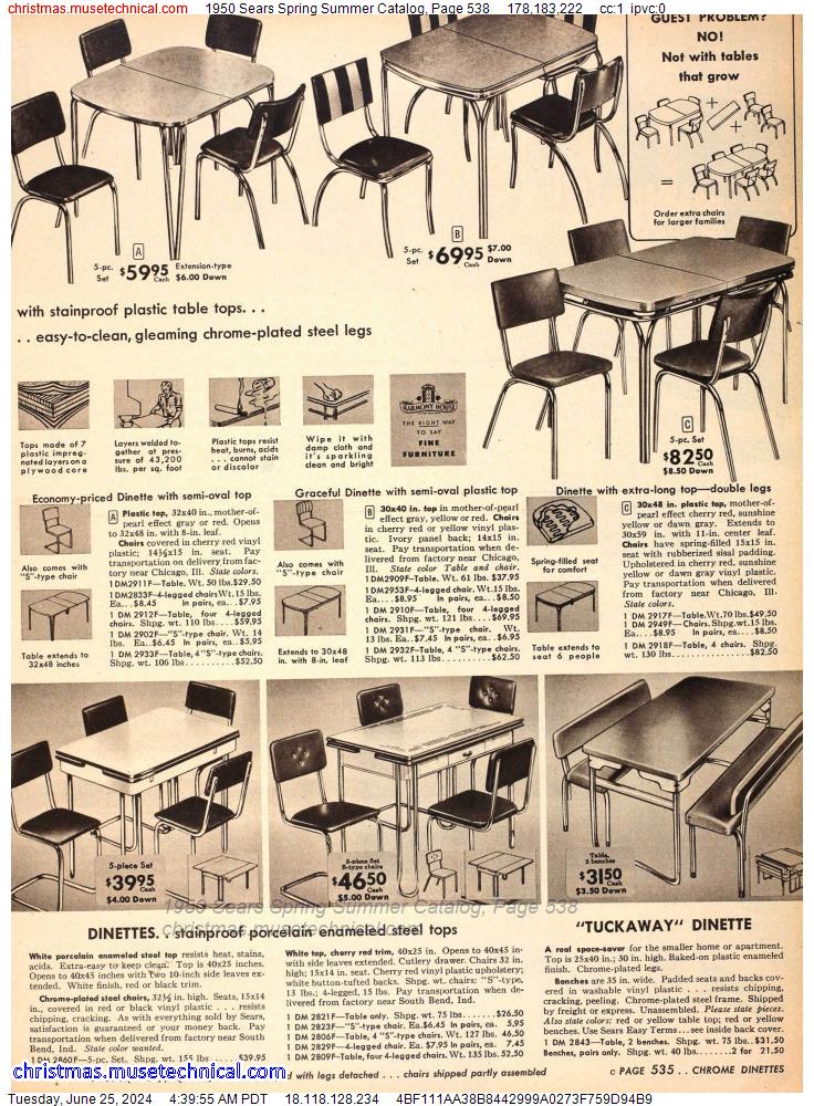 1950 Sears Spring Summer Catalog, Page 538