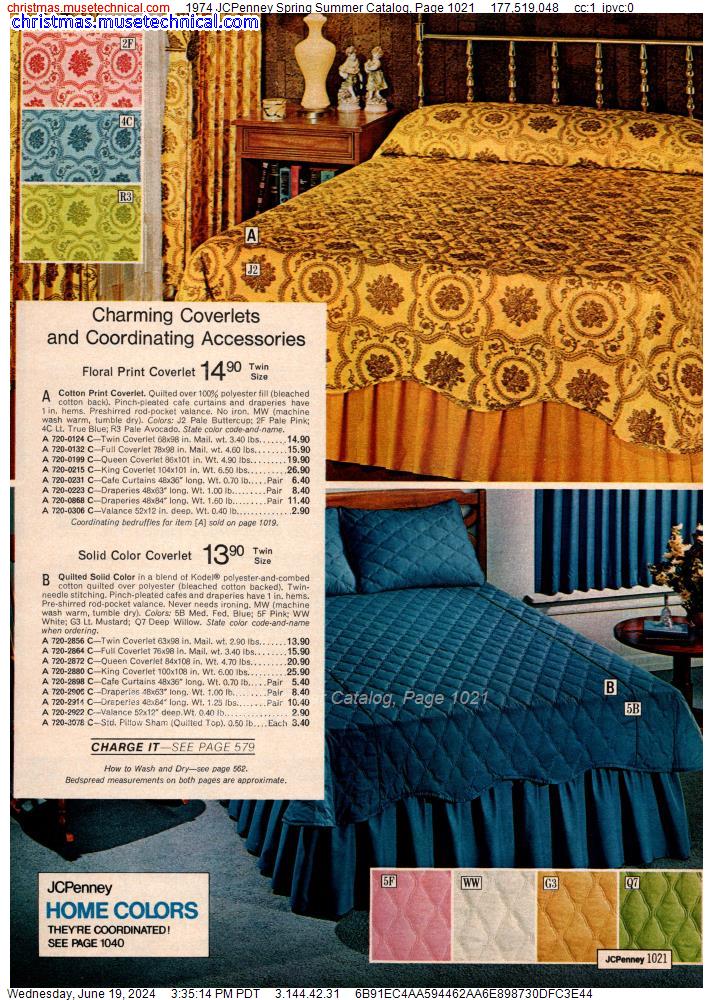 1974 JCPenney Spring Summer Catalog, Page 1021