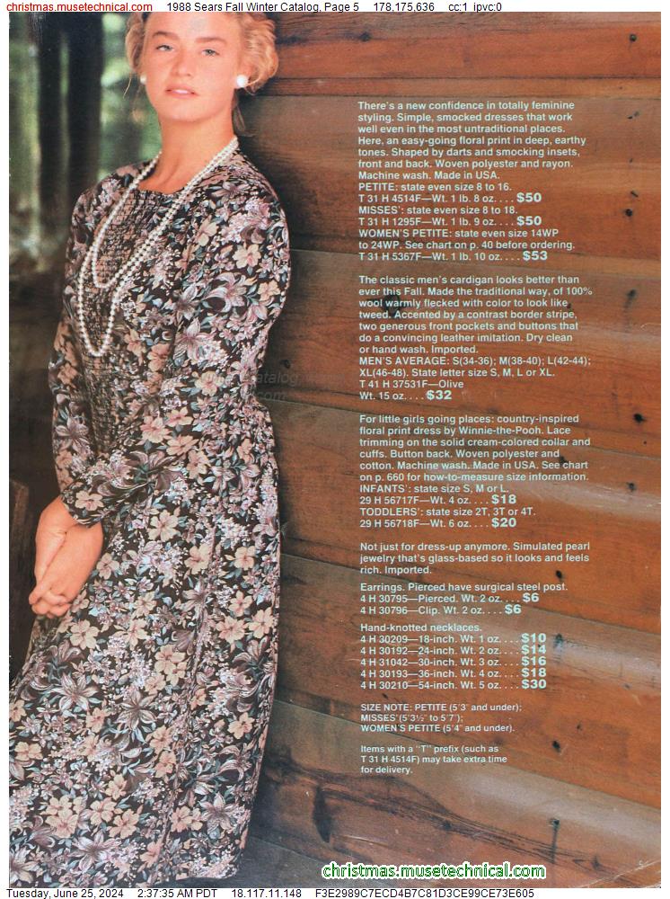 1988 Sears Fall Winter Catalog, Page 5