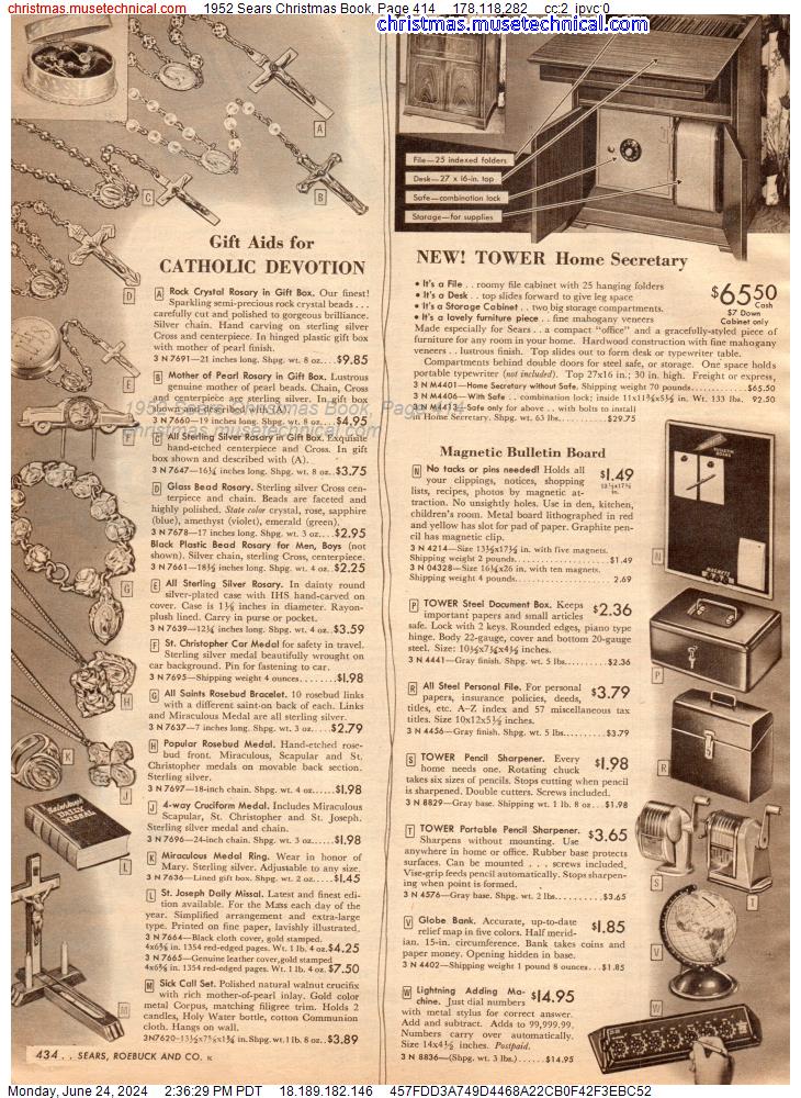 1952 Sears Christmas Book, Page 414
