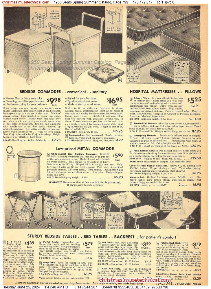 1950 Sears Spring Summer Catalog, Page 799