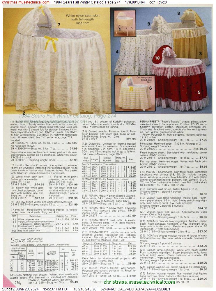 1984 Sears Fall Winter Catalog, Page 274