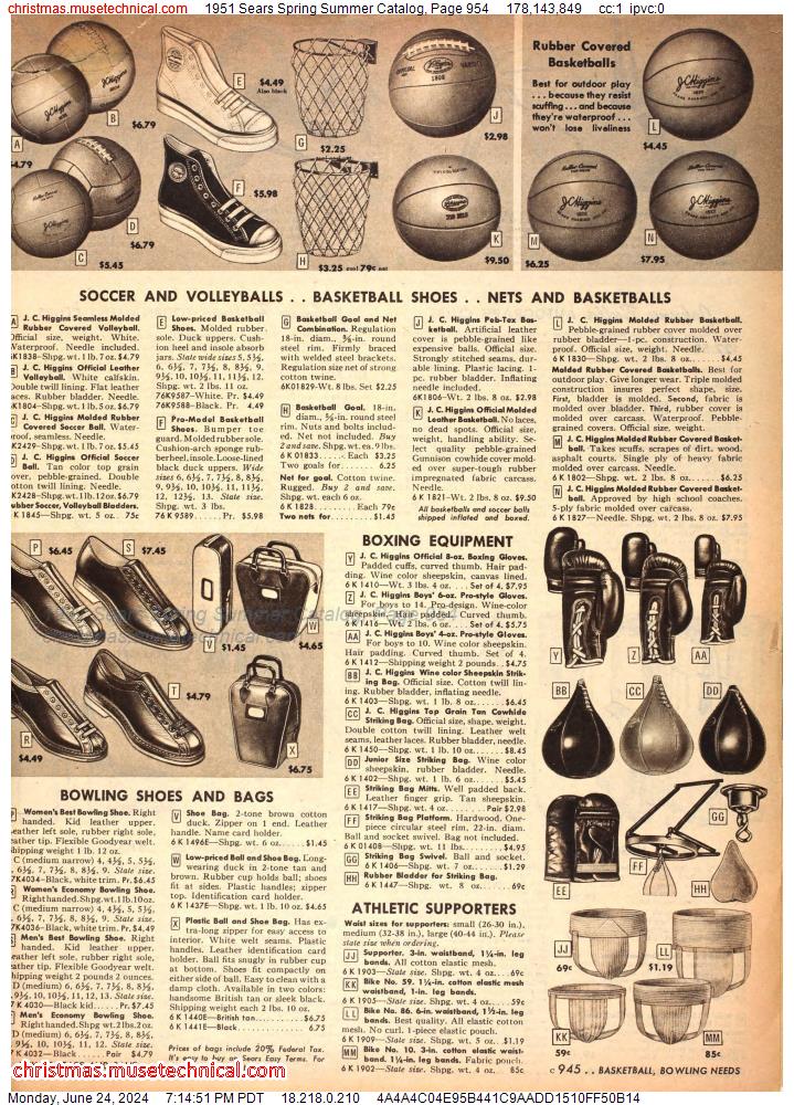 1951 Sears Spring Summer Catalog, Page 954