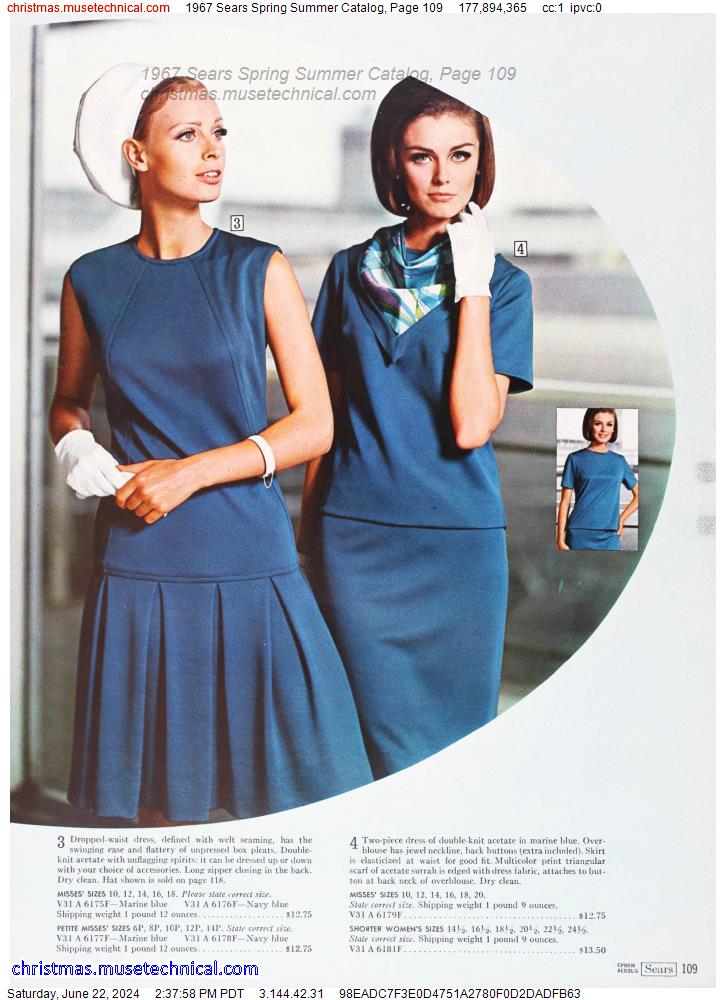 1967 Sears Spring Summer Catalog, Page 109