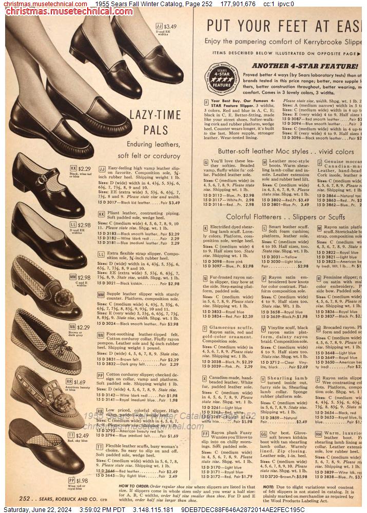 1955 Sears Fall Winter Catalog, Page 252