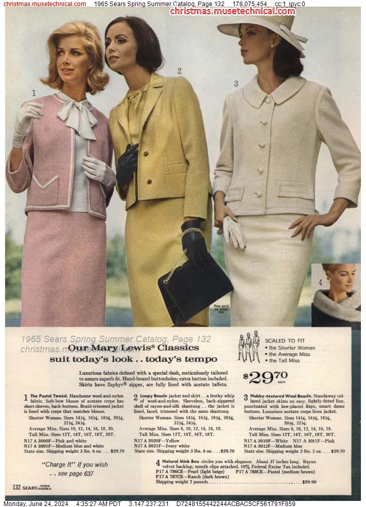 1965 Sears Spring Summer Catalog, Page 132