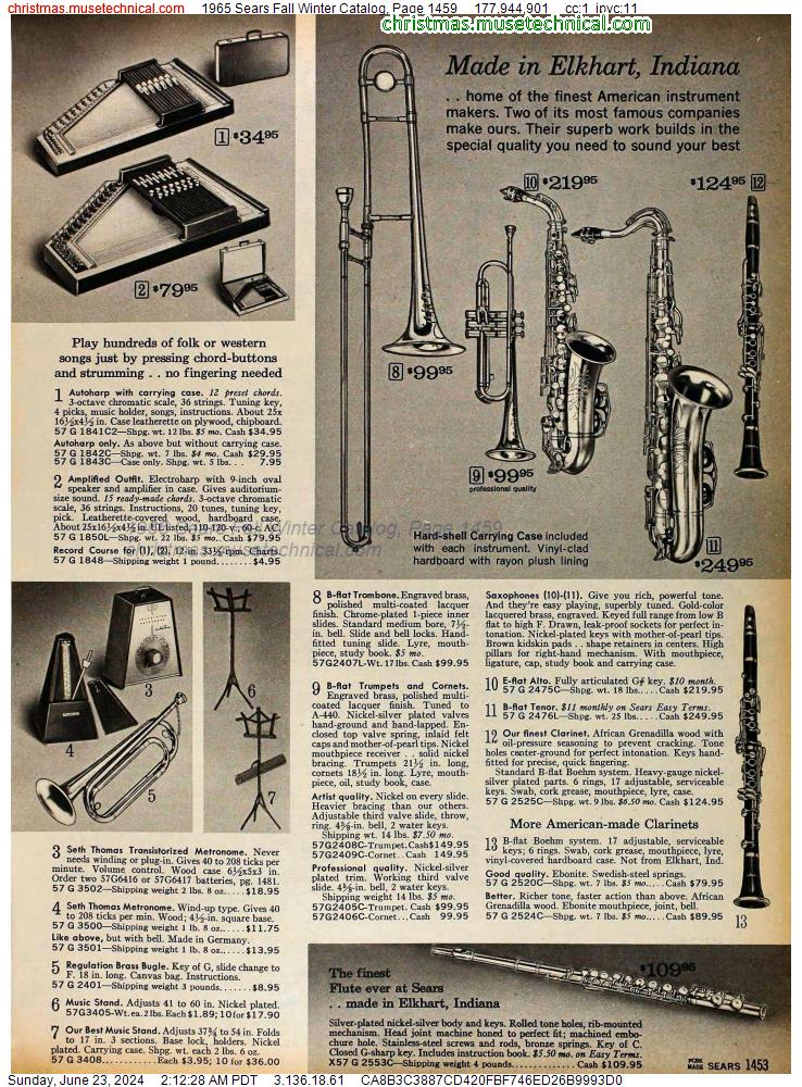 1965 Sears Fall Winter Catalog, Page 1459