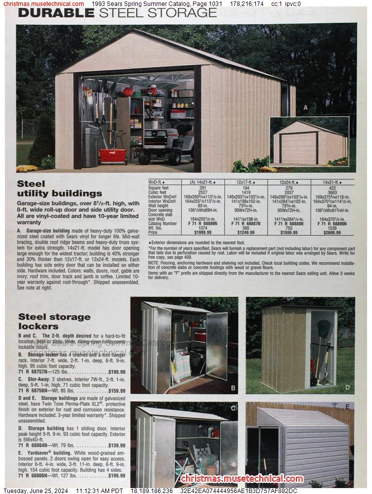 1993 Sears Spring Summer Catalog, Page 1031