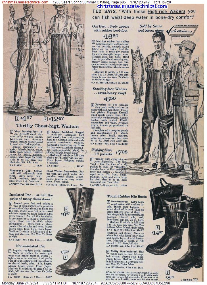 1963 Sears Spring Summer Catalog, Page 685