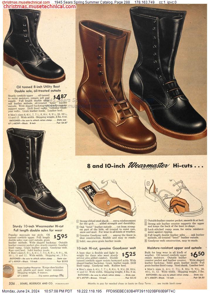 1945 Sears Spring Summer Catalog, Page 288