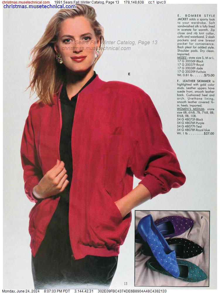 1991 Sears Fall Winter Catalog, Page 13