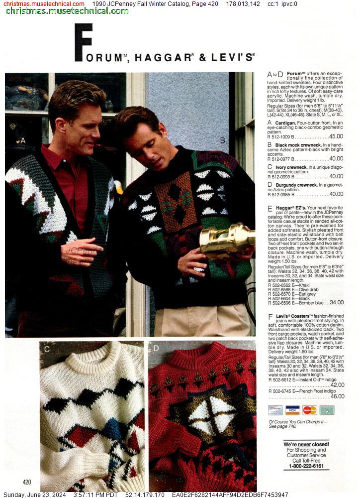 1990 JCPenney Fall Winter Catalog, Page 420