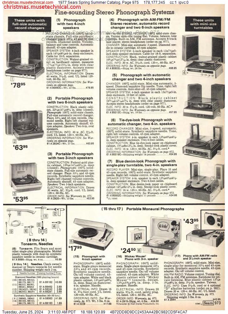 1977 Sears Spring Summer Catalog, Page 975