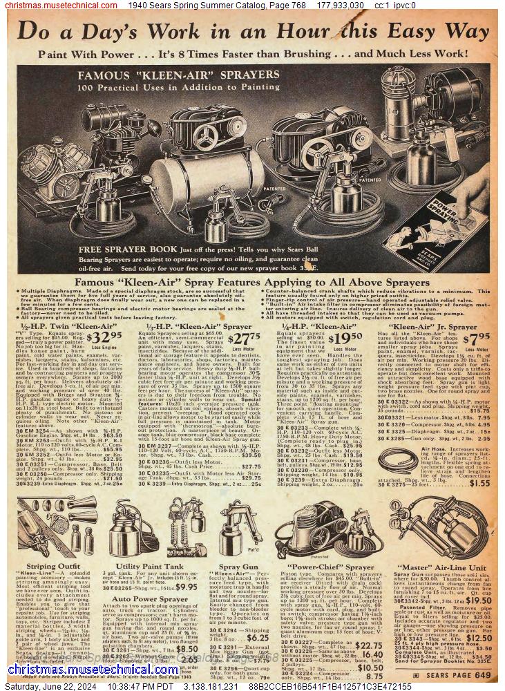 1940 Sears Spring Summer Catalog, Page 768