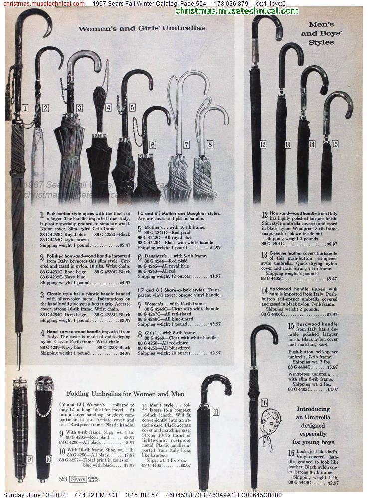 1967 Sears Fall Winter Catalog, Page 554