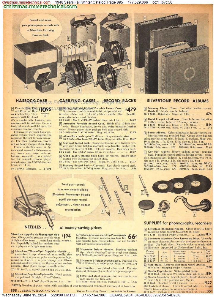 1948 Sears Fall Winter Catalog, Page 895