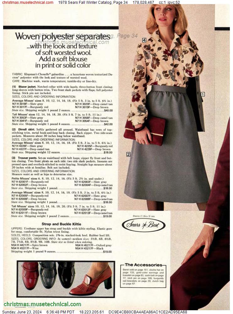 1978 Sears Fall Winter Catalog, Page 34