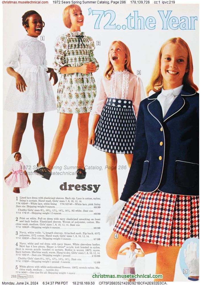 1972 Sears Spring Summer Catalog, Page 286
