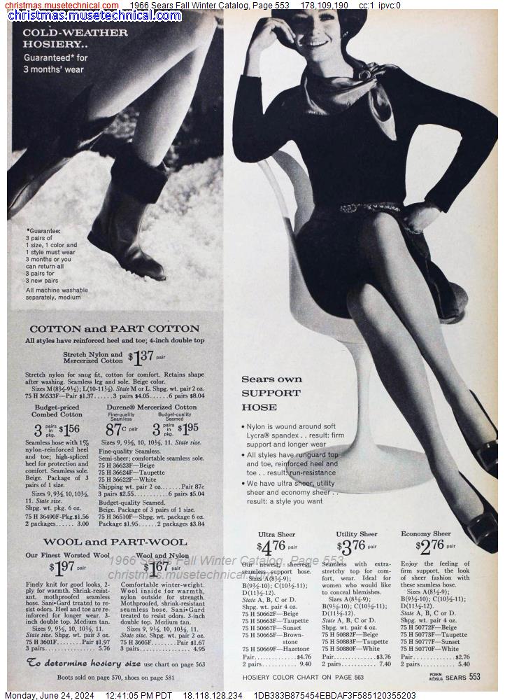1966 Sears Fall Winter Catalog, Page 553