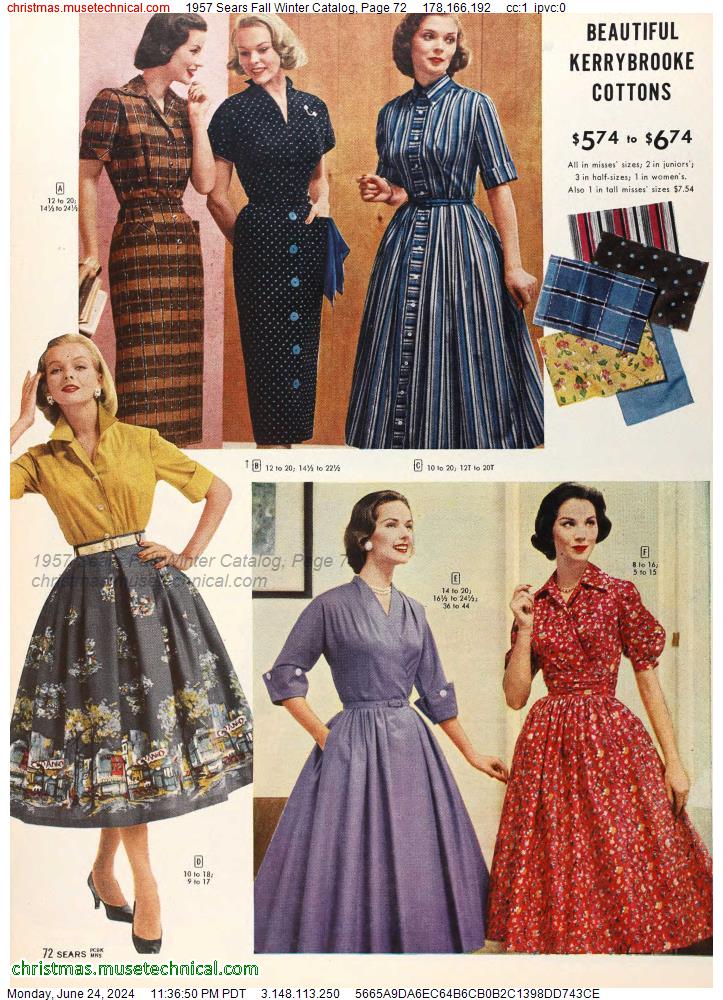 1957 Sears Fall Winter Catalog, Page 72