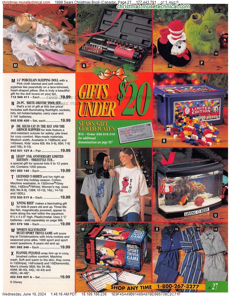 1998 Sears Christmas Book (Canada), Page 27