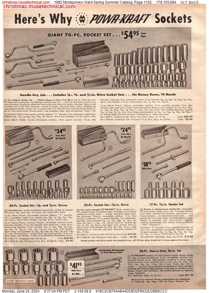 1962 Montgomery Ward Spring Summer Catalog, Page 1152