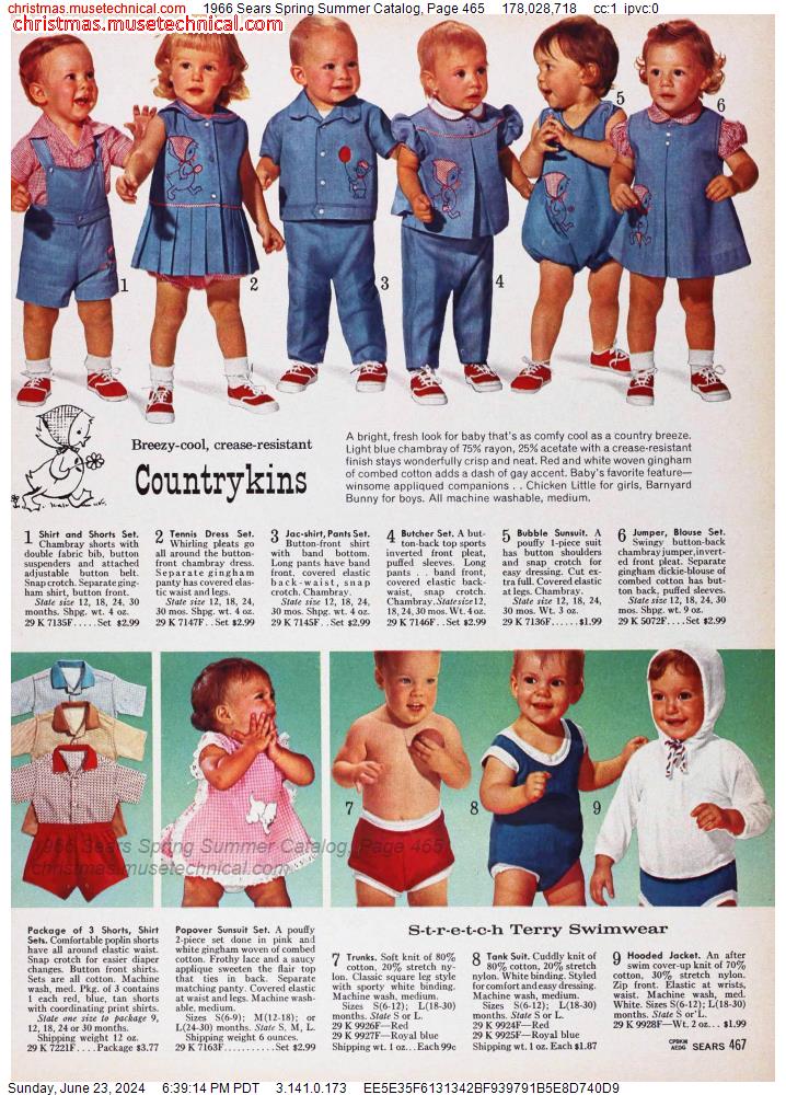 1966 Sears Spring Summer Catalog, Page 465