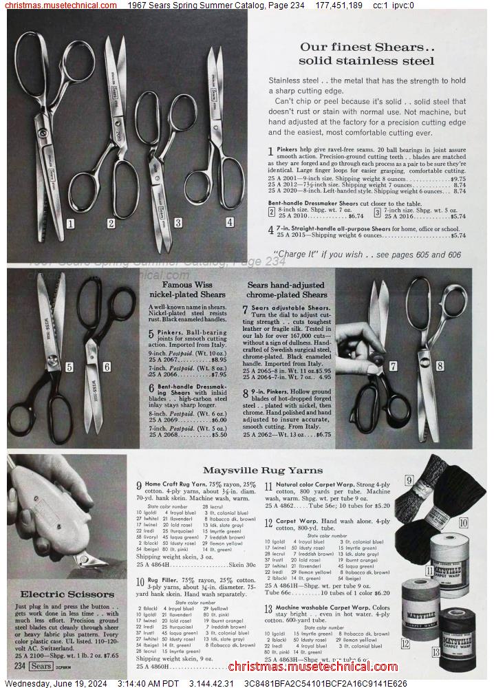 1967 Sears Spring Summer Catalog, Page 234