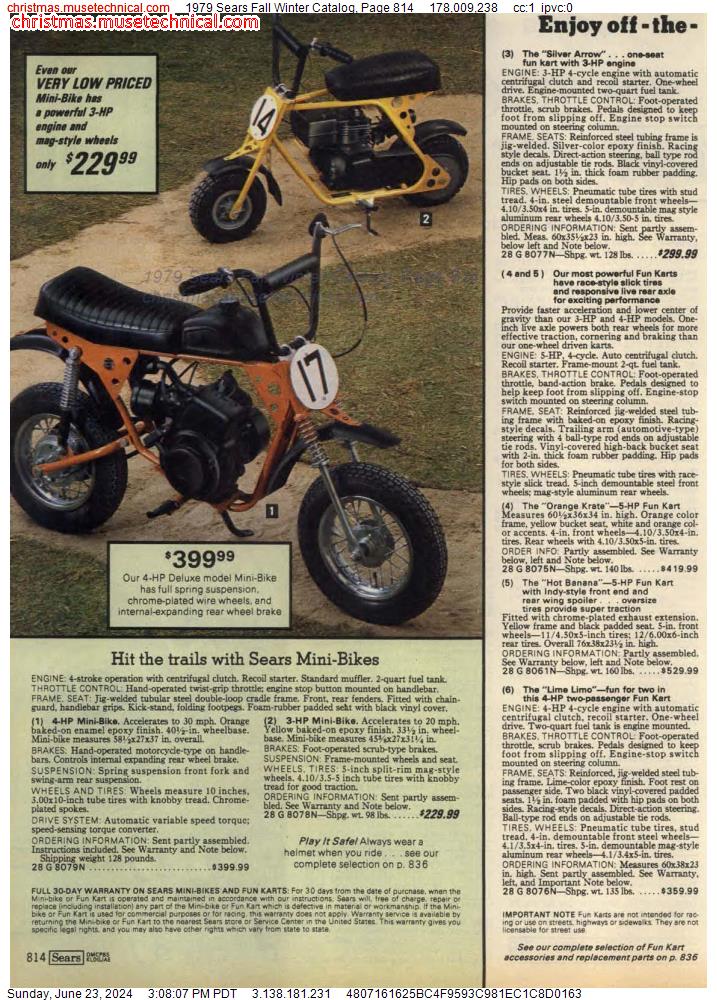 1979 Sears Fall Winter Catalog, Page 814
