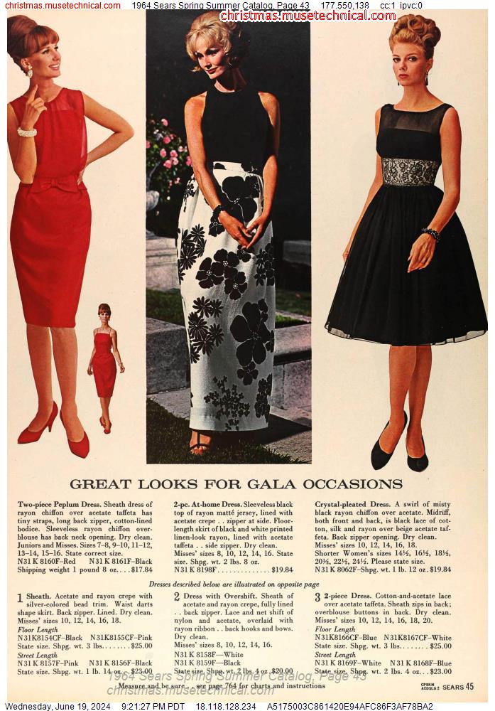 1964 Sears Spring Summer Catalog, Page 43
